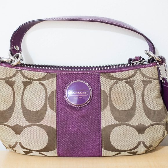Crossbody/Shoulder Coach Bag - Purple - Picture 2 of 8
